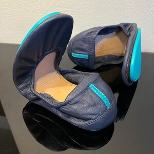 Tieks Navy Leather Flats